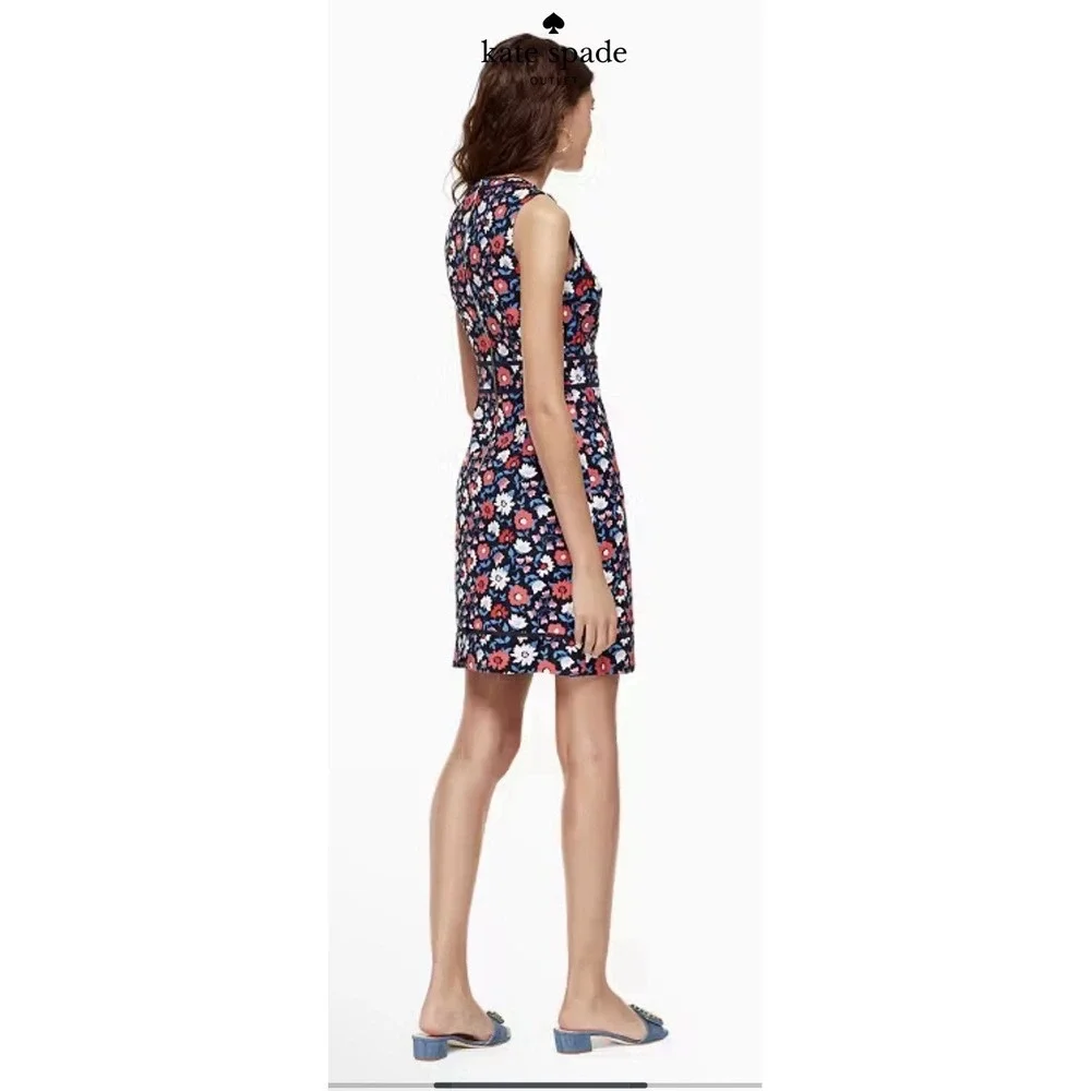 Kate Spade Shore Thing Daisy Jacquard Sheath Dress Womens‎ Size 14